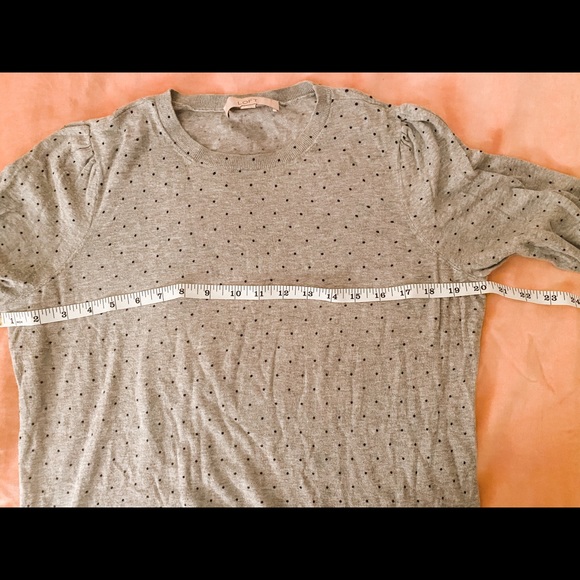 Loft Gray and Black Polka Dot Sweater-sz Med - Picture 5 of 6